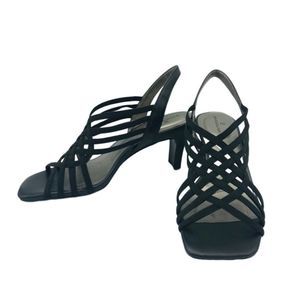 BANDOLINO BLACK STRAPPY SANDALS
